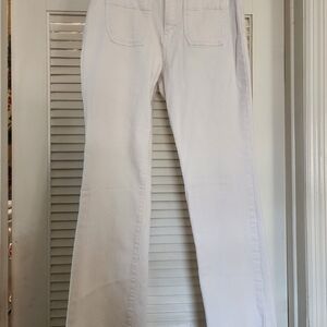 GAP Denim White Wide-Leg Jeans